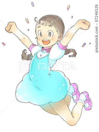 雙尾的少女,跳躍的力道十足 雙尾的少女,跳躍的力道十足 87246526