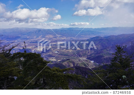 View of the foot of Mt. Kaikoma Kuroto ridge in winter View of the foot of Mt. Kaikoma Kuroto ridge in winter 87246938