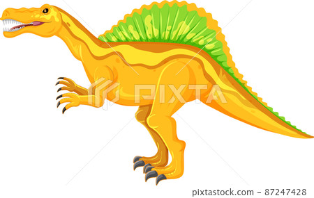 Spinosaurus dinosaur on white background 87247428