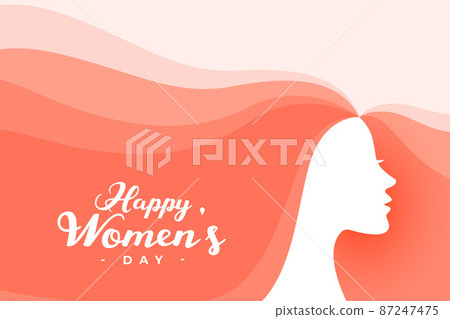 happy womens day attractive celebration card design 87247475