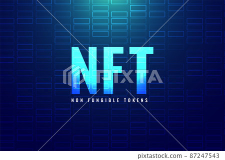 digital NFT non-fungible token concept background 87247543