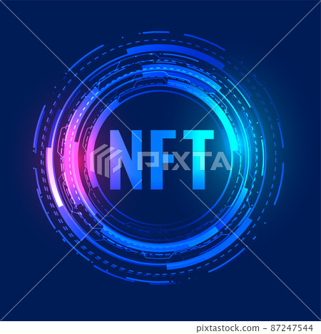 digital asset NFT non fungible token concept background 87247544