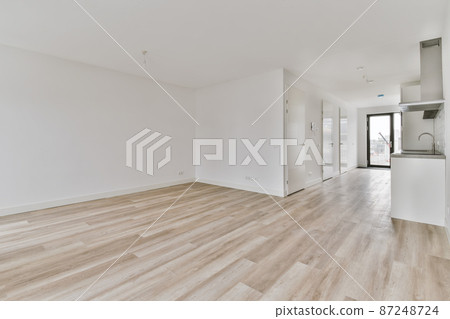 interior of an empty room with kitchen appliances interior of an empty room with kitchen appliances 87248724