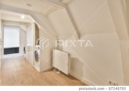 convenient laundry room on the roof of the house 87248783