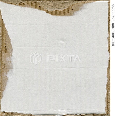 Brown and beige colored corrugated cardboard detail Brown and beige colored corrugated cardboard detail 87248899