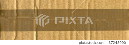 Brown and beige colored corrugated cardboard and duct tape detail 87248900