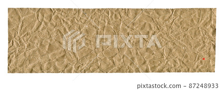 Brown and beige cardboard detail, isolated on white background 87248933