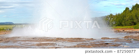 Eruption of Strokkur Geyser, Iceland Eruption of Strokkur Geyser, Iceland 87250077