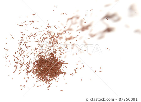 Typical dutch chocolate sprinkles falling (hagelslag) Typical dutch chocolate sprinkles falling (hagelslag) 87250091