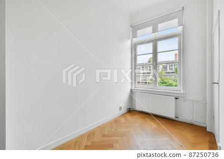 White clean empty room interior space architecture with window 87250736