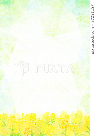 油菜田背景材料水彩插圖 87251157