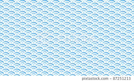 Qinghai wave with overlapping gradation waves Japanese pattern background design Qinghai wave with overlapping gradation waves Japanese pattern background design 87251213