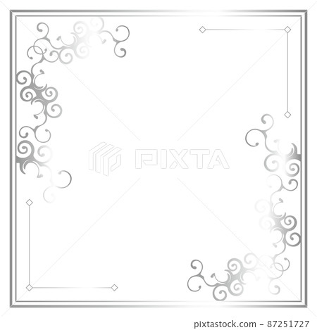 Luxury ornament frame square silver 87251727