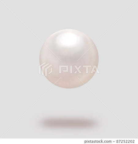 灰色背景中漂浮在空中的珍珠 灰色背景中漂浮在空中的珍珠 87252202