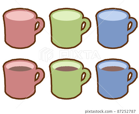 Simple cute mug set (with border) Simple cute mug set (with border) 87252787