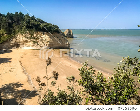 Beach and cliffs of Saint Georges De Didonne Beach and cliffs of Saint Georges De Didonne 87253590