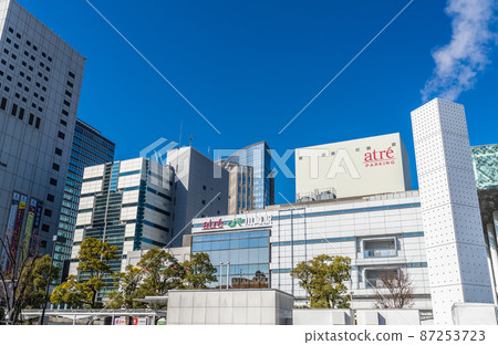 Kawasaki cityscape of Japan overlooking the Kawasaki station square of the corona 87253723