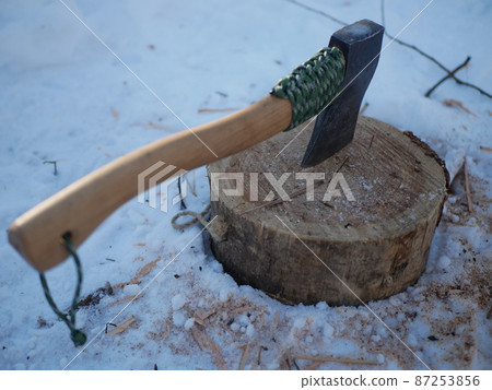 Chopping firewood Chopping firewood 87253856