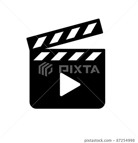 Clapperboard and video icon material 87254998