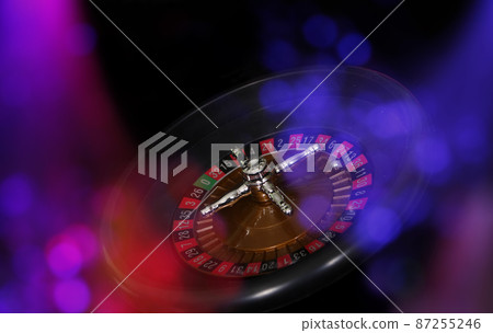 Casino Games With Colorful Bokeh PArty Lights Roulette Casino Games With Colorful Bokeh PArty Lights Roulette 87255246