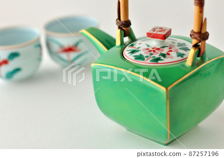 茶器具綠色方形茶壺 87257196