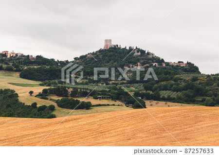 castle, hill, landscape 87257633