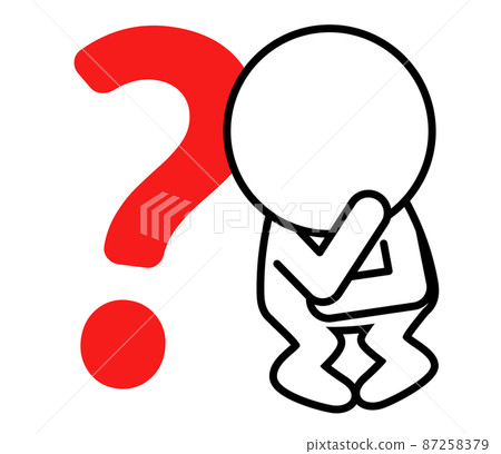 兩個白人擔心的提問姿勢 87258379