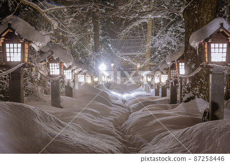 雪景:雪夜風光 雪景:雪夜風光 87258446