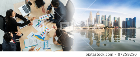 Business people group meeting shot from top widen view Business people group meeting shot from top widen view 87259250