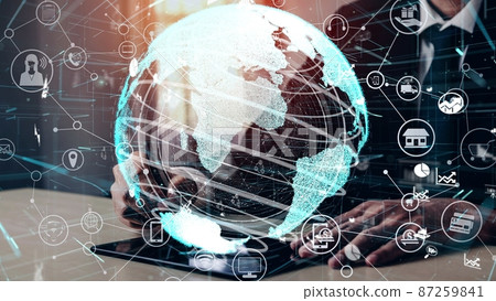 Conceptual people network linking and connection 87259841