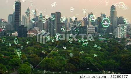 Green city technology shifting towards sustainable alteration concept 87260577