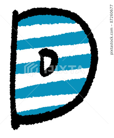 Simple and pop alphabet uppercase D decorative letter 87260677