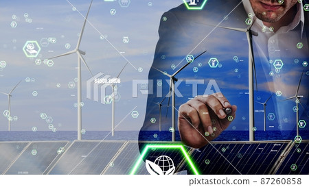 Conceptual environmental conservation and sustainable ESG development 87260858