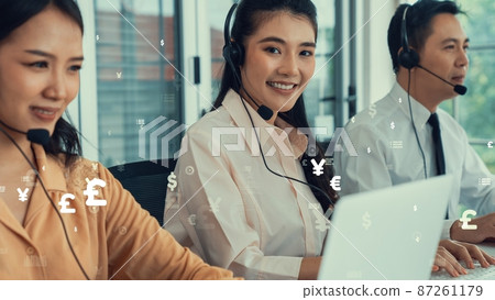 Customer support call center provide data with envisional graphic Customer support call center provide data with envisional graphic 87261179