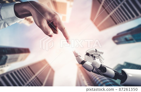 Future artificial intelligence and machine learning for AI droid robot or cyborg Future artificial intelligence and machine learning for AI droid robot or cyborg 87261350