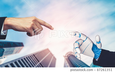 Future artificial intelligence and machine learning for AI droid robot or cyborg Future artificial intelligence and machine learning for AI droid robot or cyborg 87261351