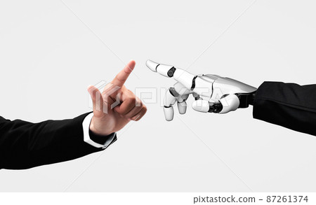 Future artificial intelligence and machine learning for AI droid robot or cyborg 87261374