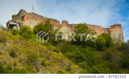 Castle of Dracula is on the green mountain Castle of Dracula is on the green mountain 87261529