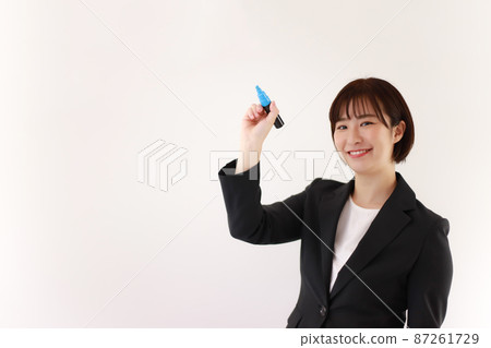 Female with marker Female with marker 87261729