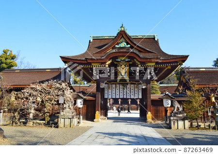 京都市北野天滿宮梅花三公門名勝 87263469