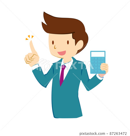 用計算器說明插圖素材 87263472