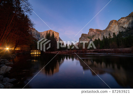 Night view of the Valley View of Yosemite National Park 87263921