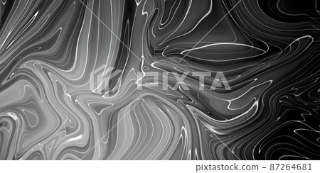 Liquid marbling paint texture background. Fluid painting abstract texture, Intensive color mix wallpaper. 87264681