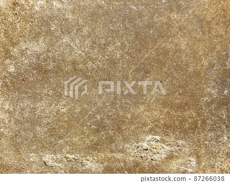 corrosion on metal, texture. brown voluminous rusty pattern. texture on a metal sheet, rusty blotches 87266038