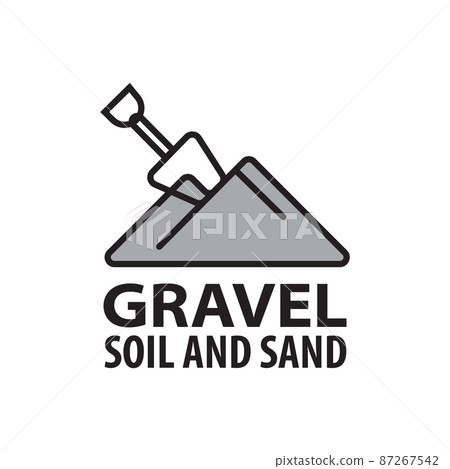 Vector logo of sand, gravel and soil extraction Vector logo of sand, gravel and soil extraction 87267542