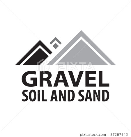 Vector logo of sand, gravel and soil extraction Vector logo of sand, gravel and soil extraction 87267543
