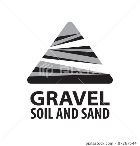 Vector logo of sand, gravel and soil extraction Vector logo of sand, gravel and soil extraction 87267544
