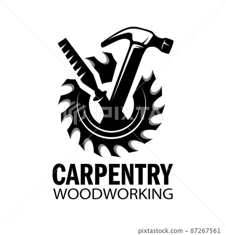 Vector logo of carpentry workshop and woodwork Vector logo of carpentry workshop and woodwork 87267561