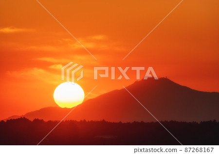 Dusk in Hinuma, Ibaraki Town, Ibaraki Prefecture 87268167