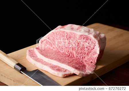 Japanese black beef loin steak A5 grade Japanese black beef loin steak A5 grade 87270272